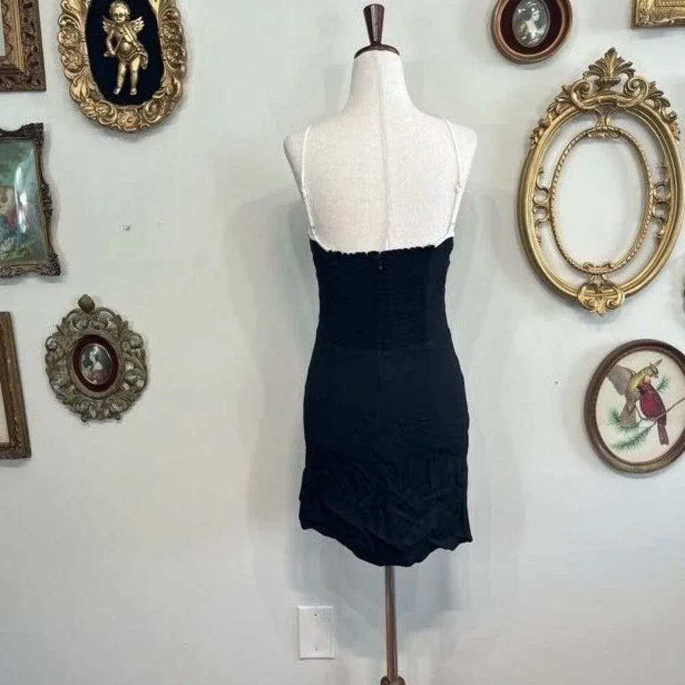 Reformation Black & White Contrast Mini Dress - Size 4 - Picture 3 of 8